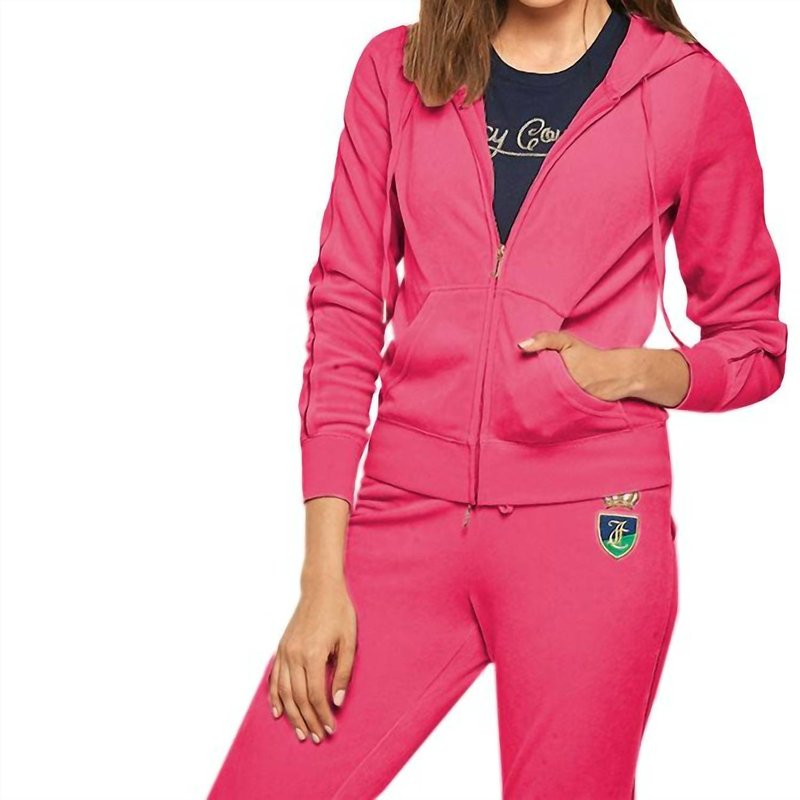 Shop Juicy Couture Velour Robertson Sweatshirt In Pink
