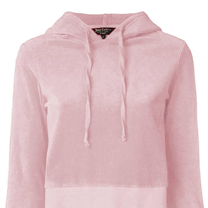 Shop Juicy Couture Velour Shrunken Hoodie In Pink