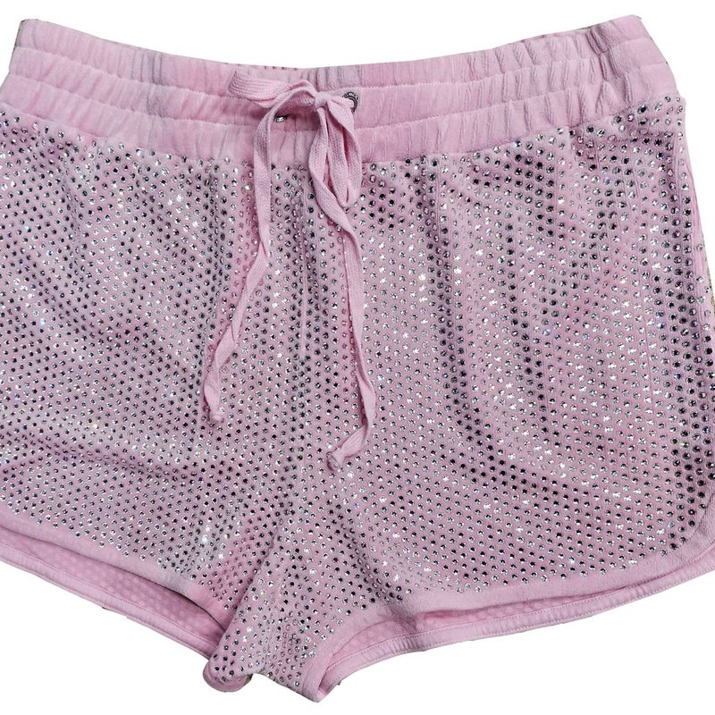 Shop Juicy Couture Women's Bikini Rhinestone Shorts In Pink