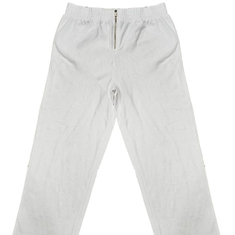 Shop Juicy Couture Women's White Velour Zip Jogger Pants Xs