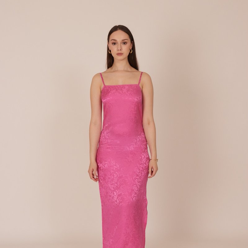 Julianne Bartolotta Floral Slip Dress In Pink