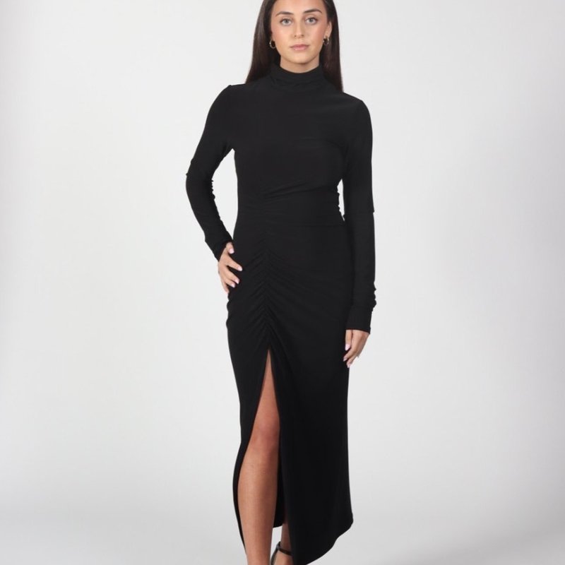 Julianne Bartolotta The Perfect Ruched Dress In Black