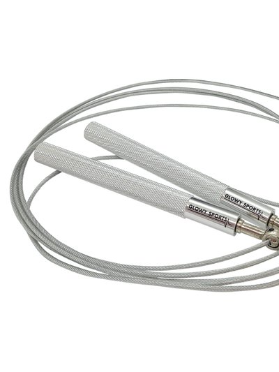 July Goods Glowy Sports Adjustable Height Steel Jump Rope In Silver product