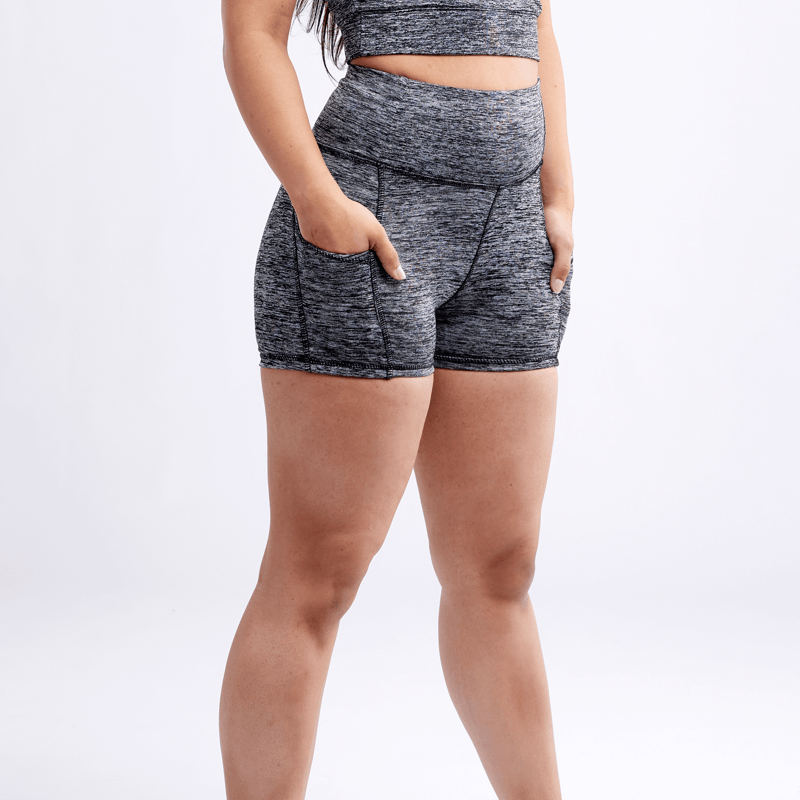 Shop Jupiter Gear High-waisted Athletic Shorts With Side Pockets In Grey