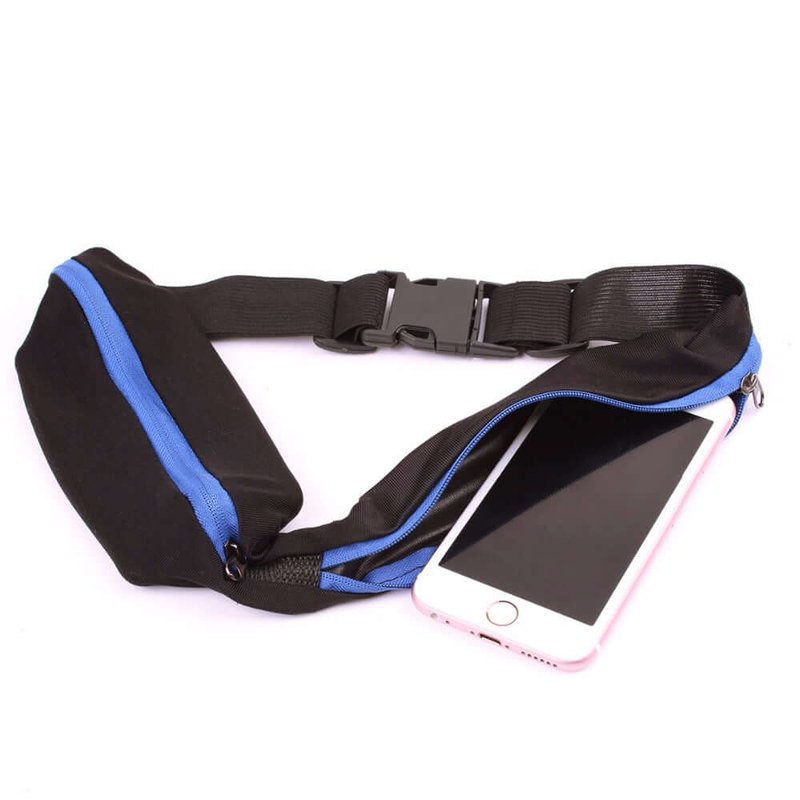 Jupiter Gear Stride Dual Pocket Running Belt And Travel Fanny Pack For All Outdoor Sports In Blue