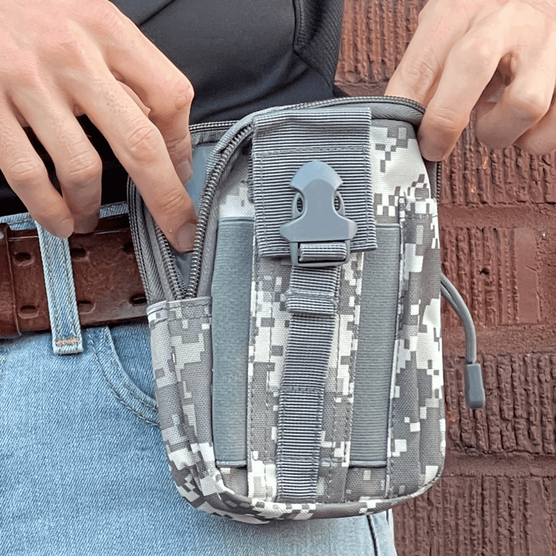 Jupiter Gear Tactical Molle Military Pouch Waist Bag For Hiking And Outdoor Activities In Grey