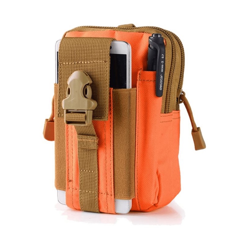 Jupiter Gear Tactical Molle Military Pouch Waist Bag For Hiking And Outdoor Activities In Orange