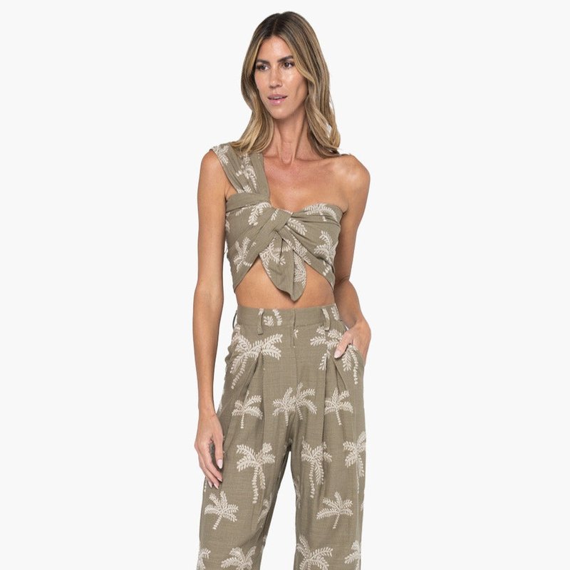 Just Bee Queen Palm Kai Pant In Brown