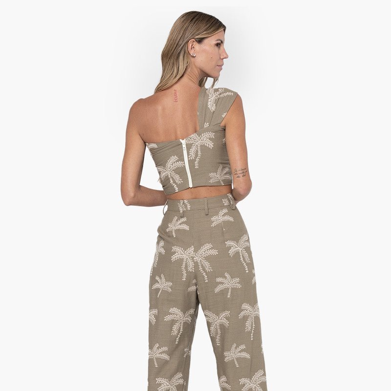Shop Just Bee Queen Palm Kai Pant In Brown