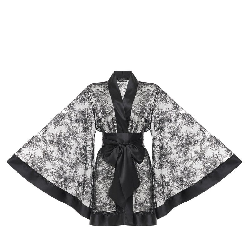 Kâfemme After Midnight Sexy Robe In Black