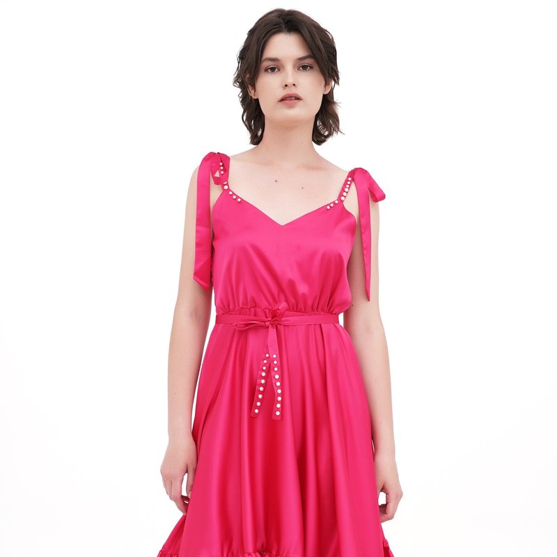 Kâfemme Drama Dress Fuschia Short In Pink