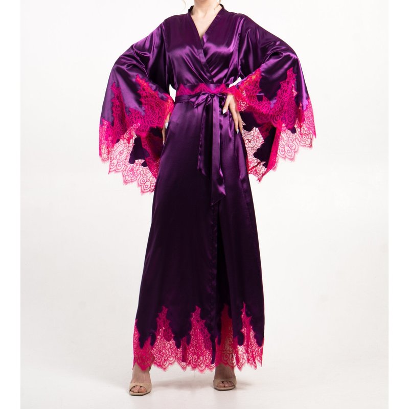 Kâfemme Glam Old Hollywood Robe In Purple