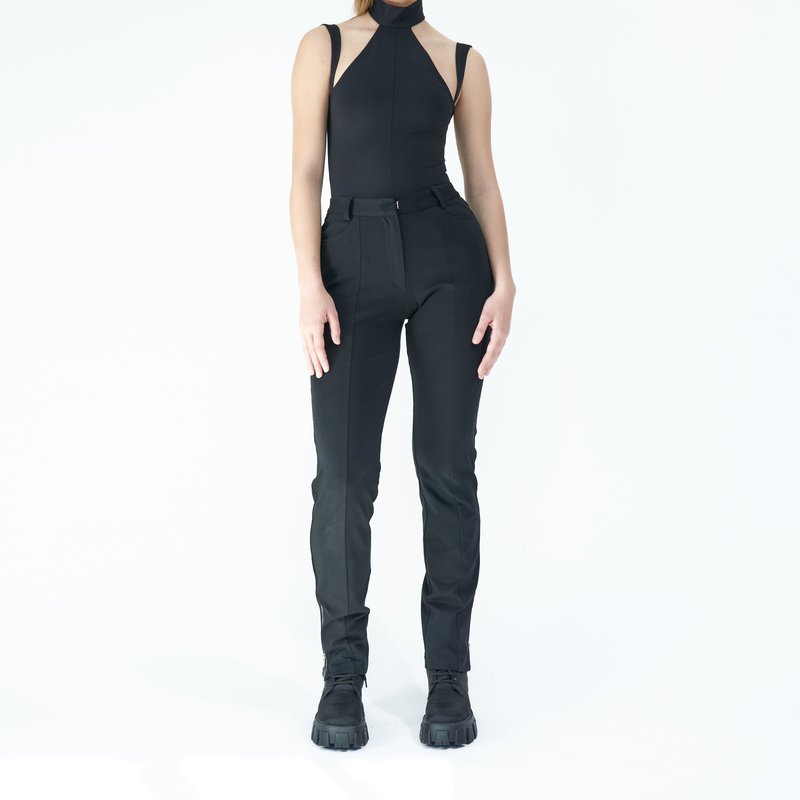 Kajal New York Strap Bodysuit In Black