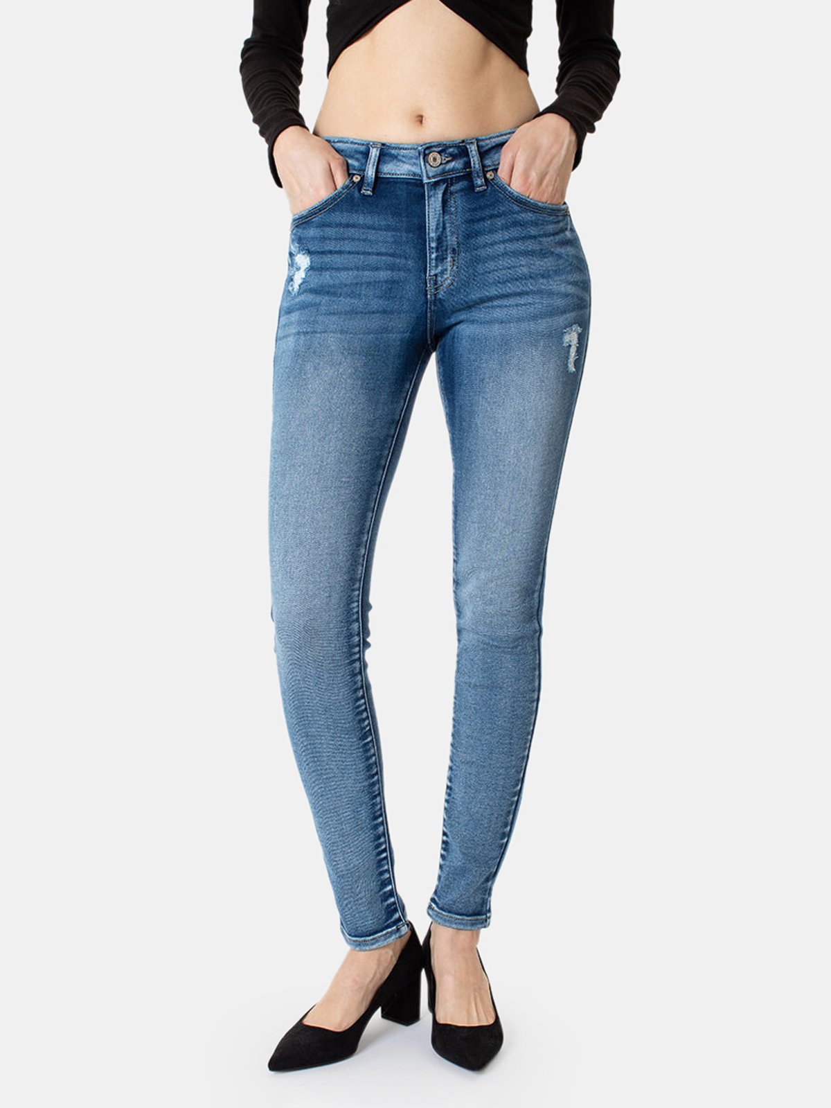 Kancan Gemma Mid Rise Skinny Jeans | Verishop