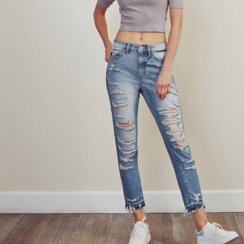 Shop Kancan Skittles And Sunbeams Jeans In Light Wash In Blue