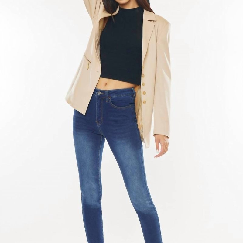 Kancan Vanessa High Rise Super Skinny Jeans In Blue
