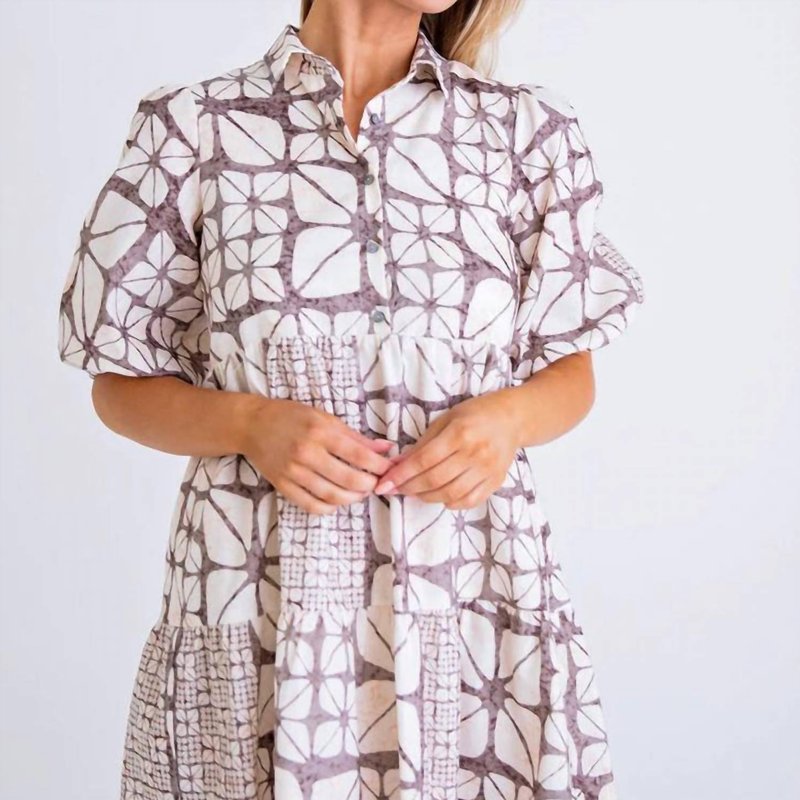 Shop Karlie Lorretta Linen Dress In Brown