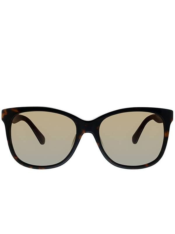 Shop Kate Spade Danalyn Square Plastic Tortoise Sunglasses With Brown Gradient Lens In Havana