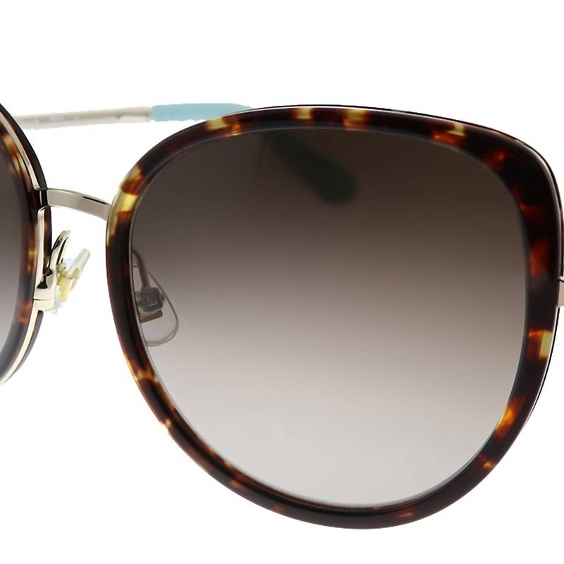 Kate Spade Jensen/g/s Butterfly Plastic Sunglasses With Brown Gradient Lens
