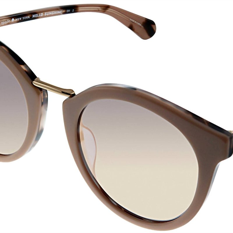 Kate Spade Joylyn Oval Plastic Sunglasses With Rose Mirror Lens In Brown