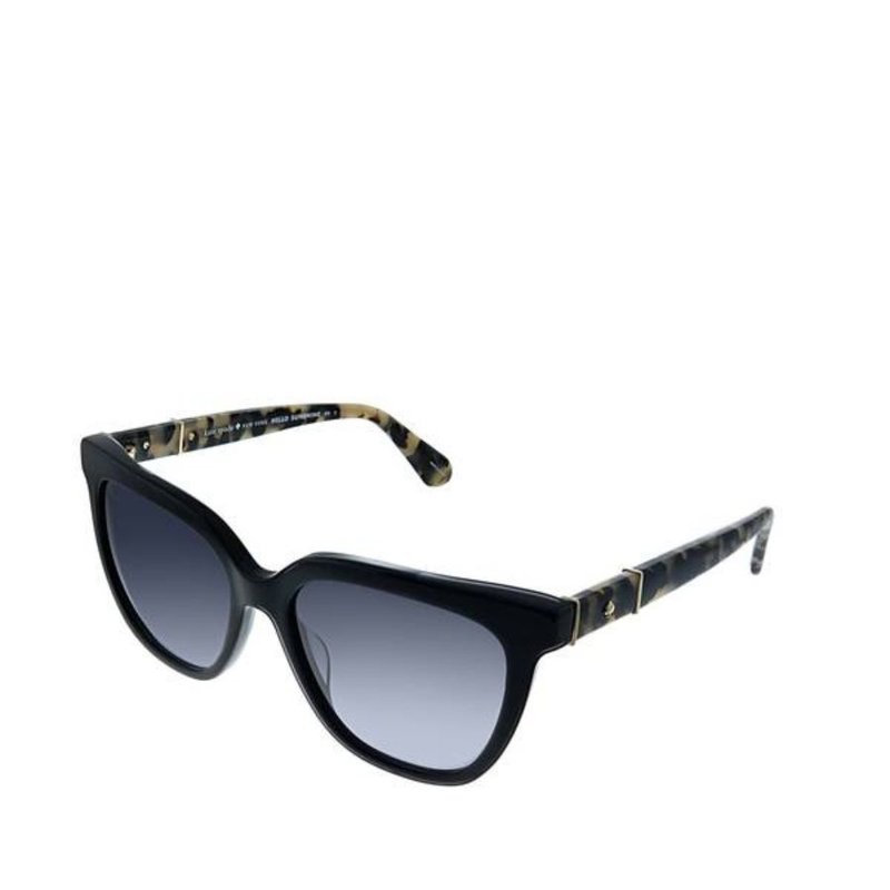 Kate Spade Kahli Rectangle Plastic Sunglasses With Grey Gradient Lens In Black