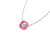 Deco Gold Necklace With Diamonds And Pink Enamel