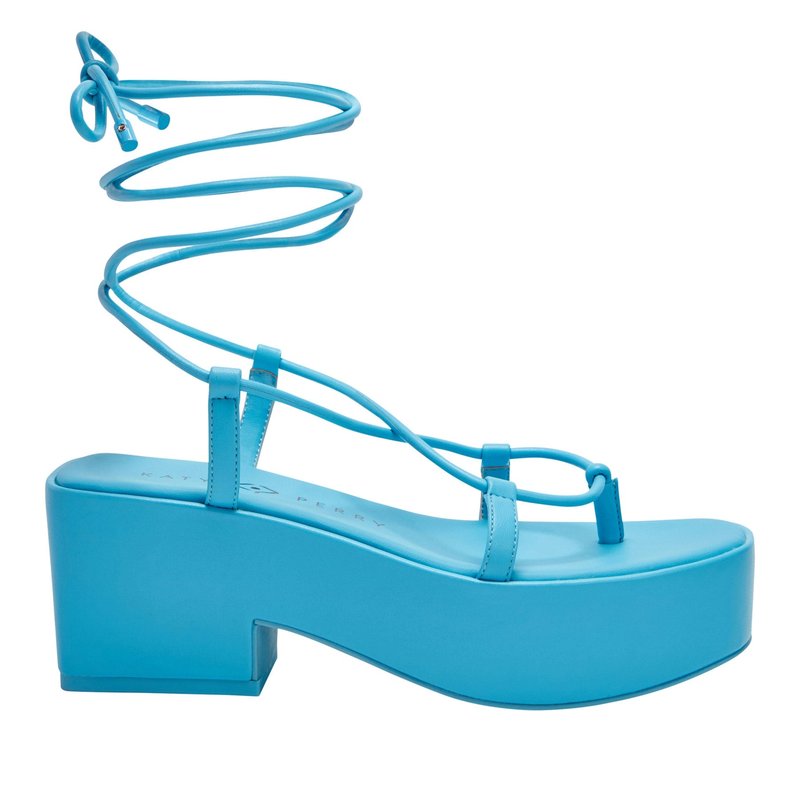 Shop Katy Perry The Busy Bee Lace Up Sandal In Blue
