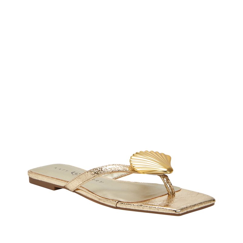 Shop Katy Perry The Camie Shell Sandal In Gold