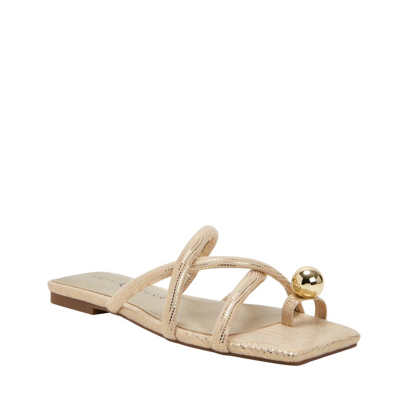 Shop Katy Perry The Camie Toe Thong Sandal In Gold