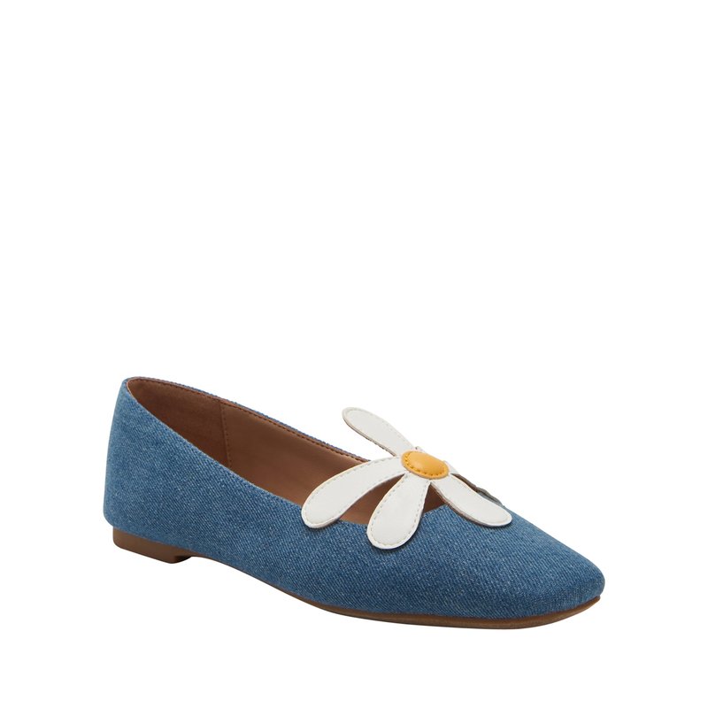 Shop Katy Perry The Evie Daisy Flat In Blue