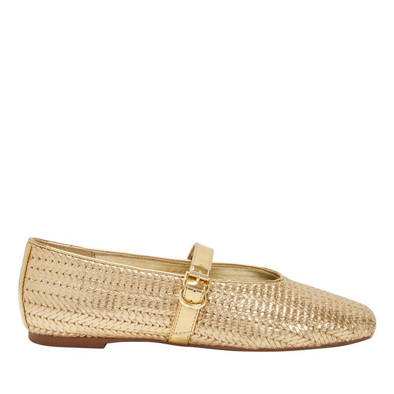 Shop Katy Perry The Evie Mary Jane Woven In Gold