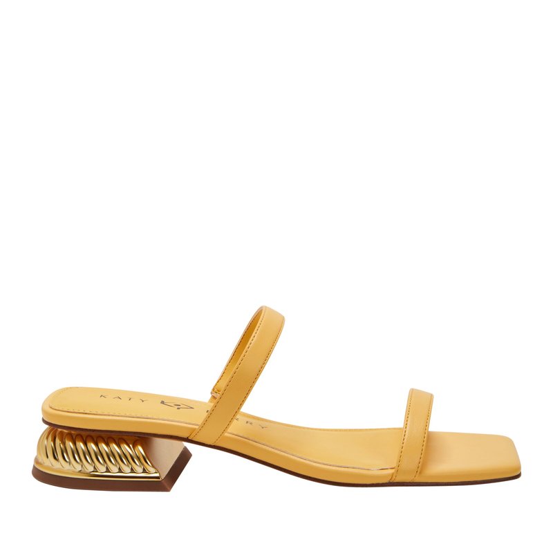 Shop Katy Perry The Framing Low Heel Sandal In Yellow