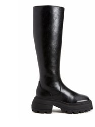 The Geli Solid Tall Boot - Black - Black