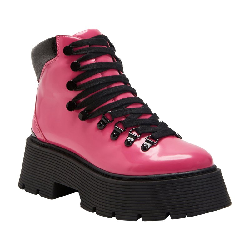 Shop Katy Perry The Jenifer Lace Up Bootie In Pink