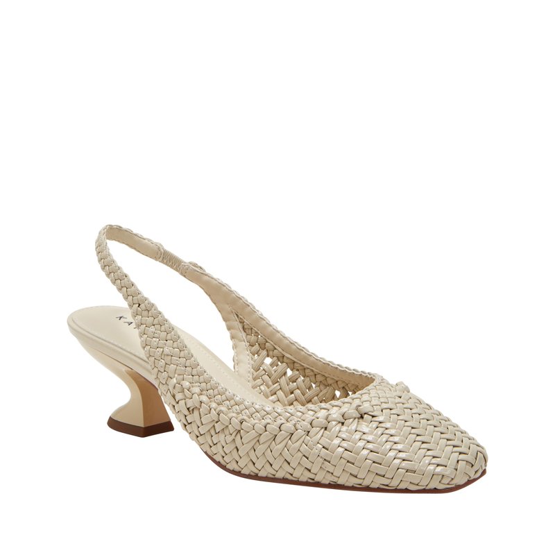 Shop Katy Perry The Laterr Woven Sling-back Heels In White