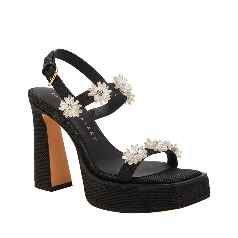 Shop Katy Perry The Steady Flower Sandal In Black