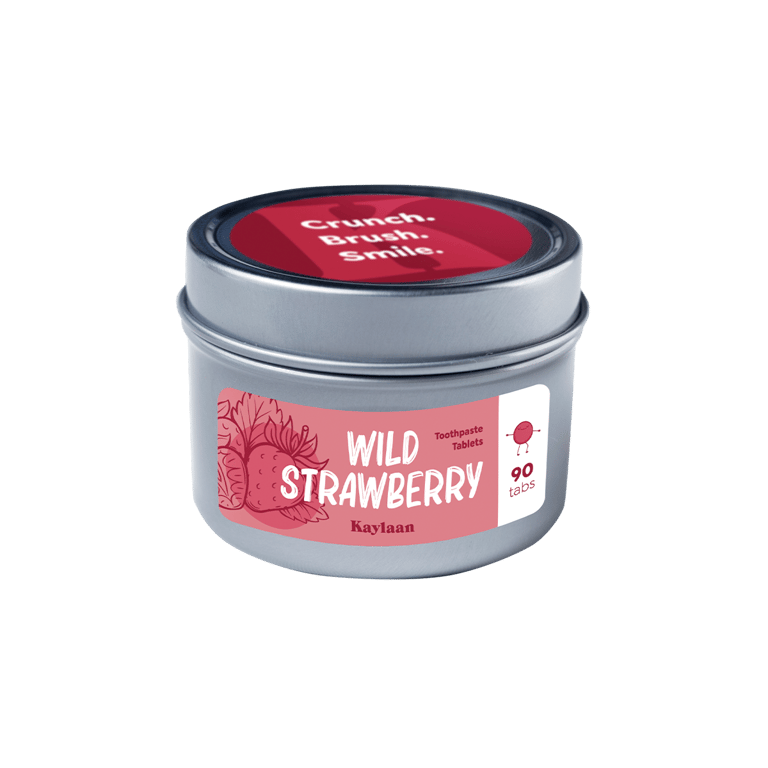 90 Toothpaste Tablets with Wild Strawberry (3 month supply)