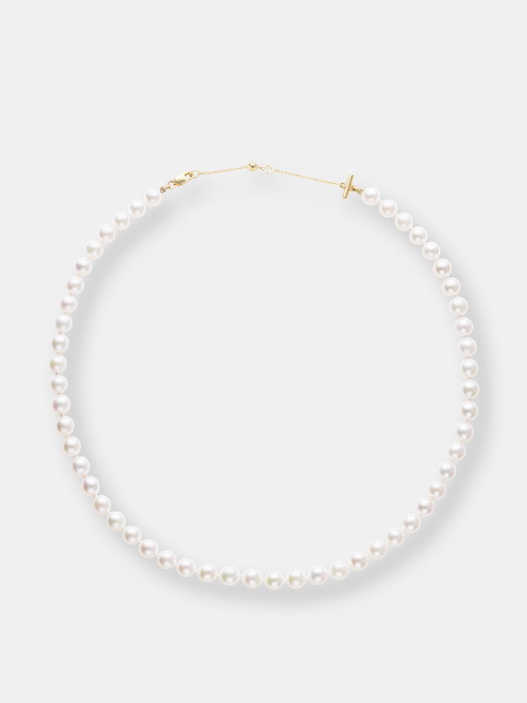 Akoya Pearl Strand Necklace - 14K Yellow Gold