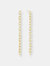Elongated Chain Link Earrings Long - Yellow Gold