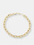 Thick Elongated Link Bracelet - 14K Yellow Gold