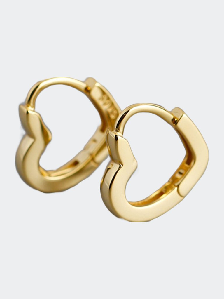Amore Heart Huggie Earring - Gold Vermeil - Default Title