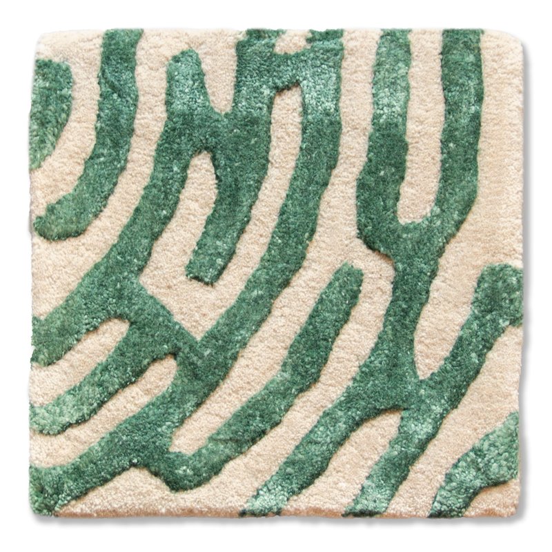 Kevin Francis Design Amiens Hand-tufted Maze Rug In Green