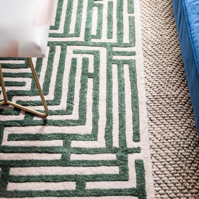Shop Kevin Francis Design Anatolia Hand-tufted Maze Rug In Blue