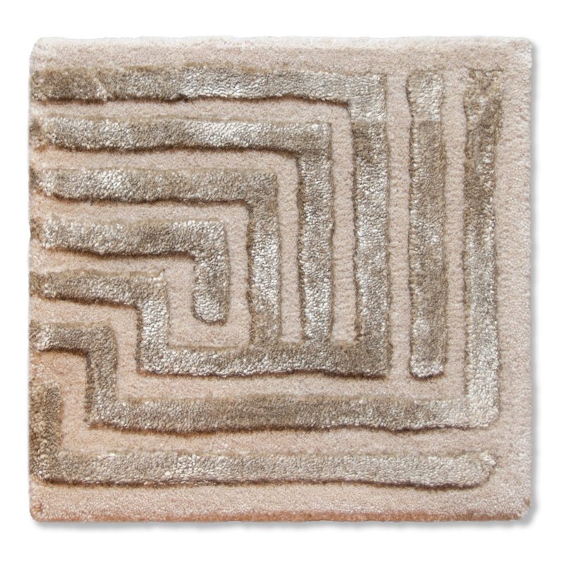 Kevin Francis Design Knossos Hand-tufted Maze Rug In Brown