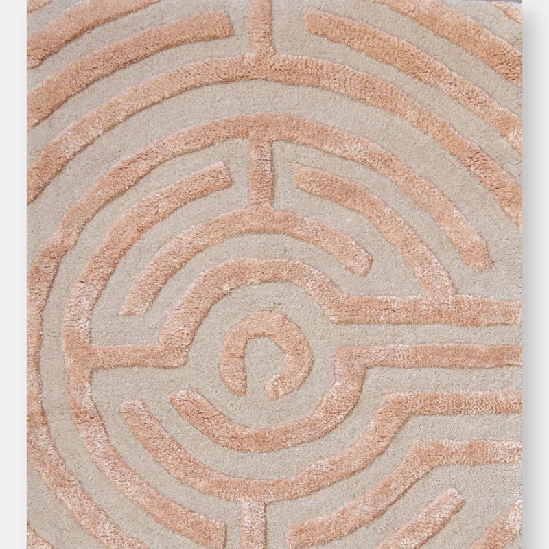 Kevin Francis Design Lucca Hand-tufted Maze Rug In Pink