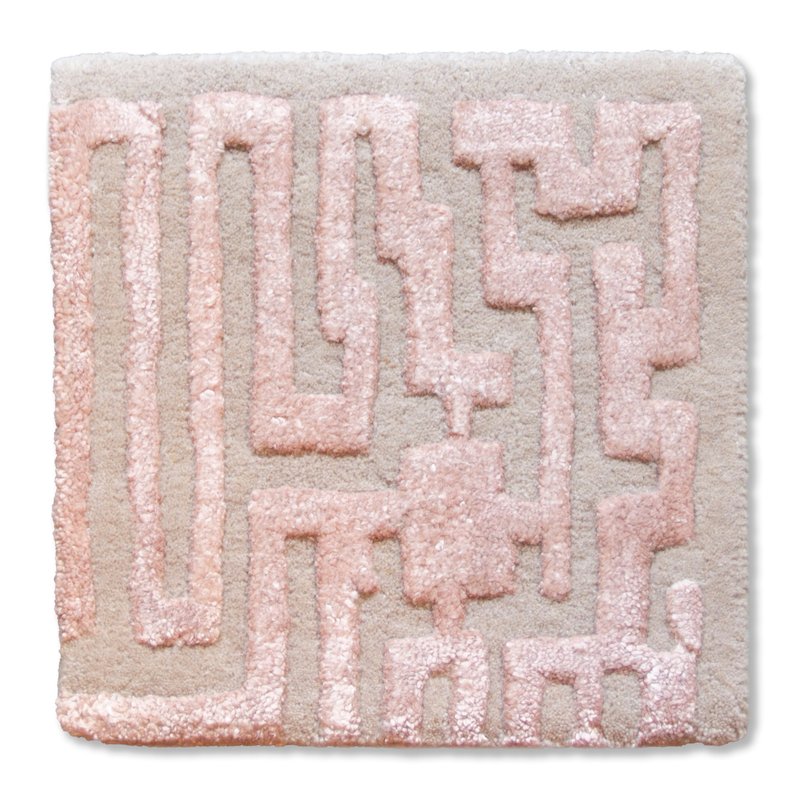 Kevin Francis Design Theseus Hand-tufted Maze Rug In Pink