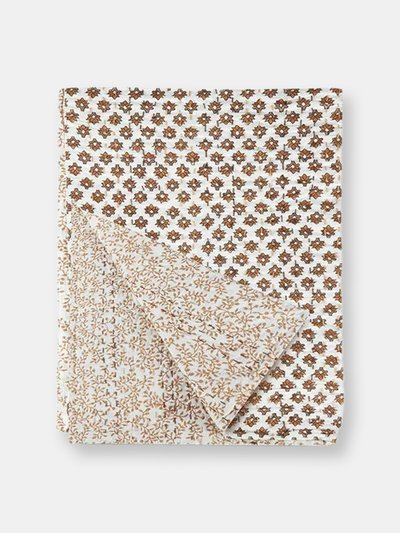 Kevin Francis Design Wild Ginger Brown Block Print Throw Blanket product