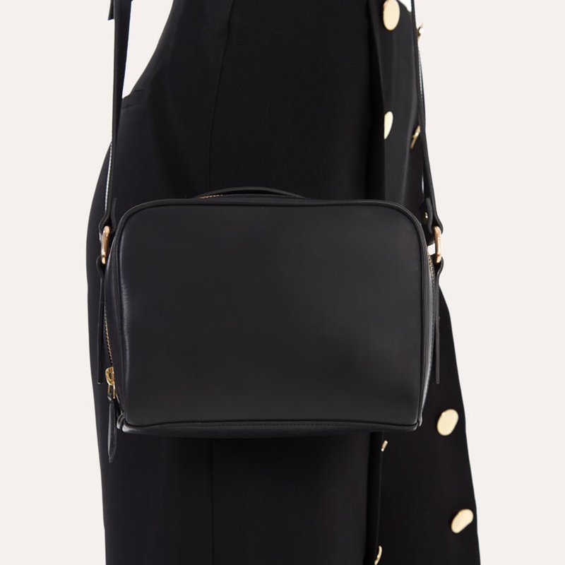 Shop Kiko Leather Boxed Crossbody Handbags In Black