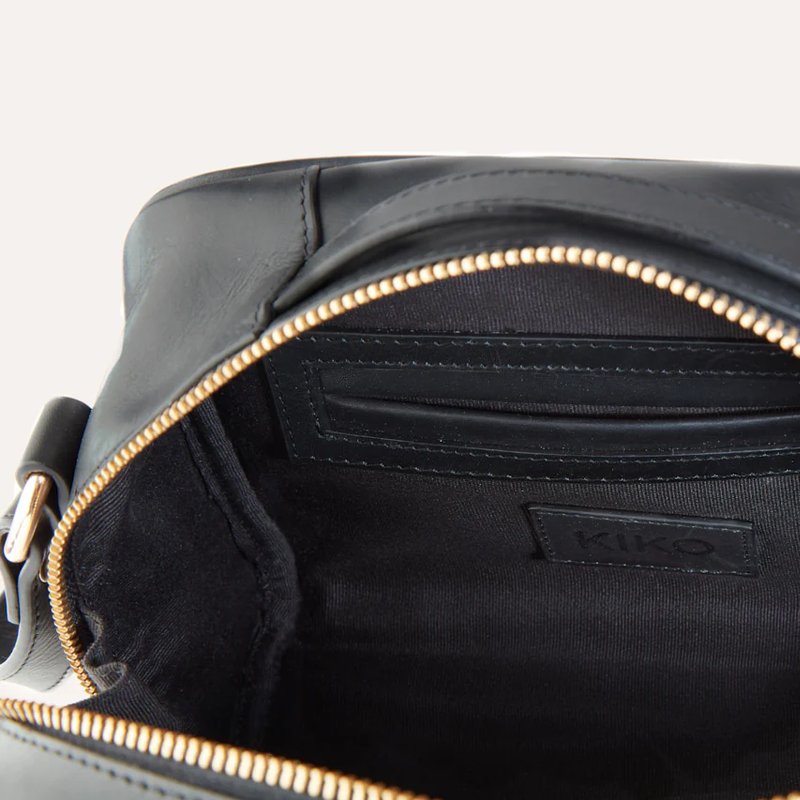 Shop Kiko Leather Boxed Crossbody Handbags In Black