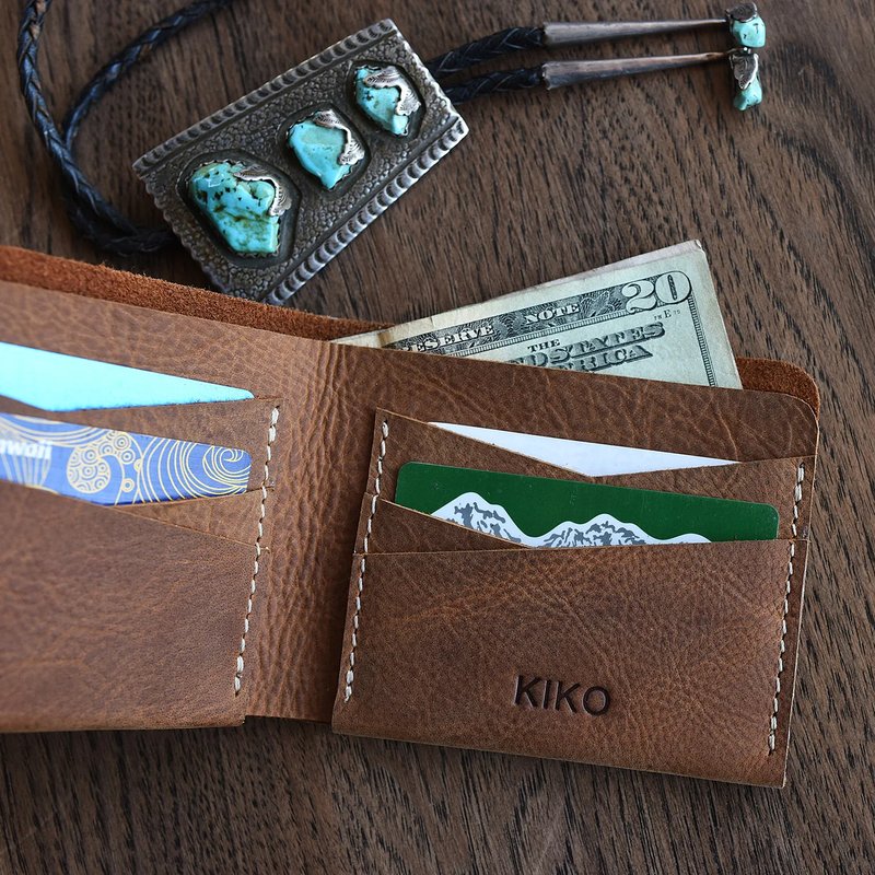 Shop Kiko Leather Buck Bifold Wallet In Brown